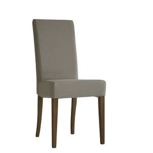 Gestoffeerde stoel Francesca eikenhout beige