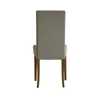 Gestoffeerde stoel Francesca eikenhout beige