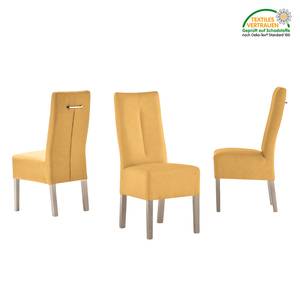 Gestoffeerde stoelen Funny kunstleer - Kerriegeel/Sonoma eikenhoutkleurig