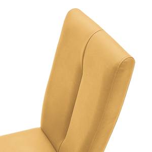 Chaises capitonnées Funny II (lot de 2) Cuir synthétique - Curry / Chêne de Sonoma