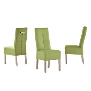 Gestoffeerde stoelen Funny kunstleer - Kiwigroen/Sonoma eikenhoutkleurig
