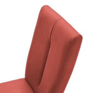 Gestoffeerde stoelen Funny kunstleer - Rood/beukenhoutkleurig