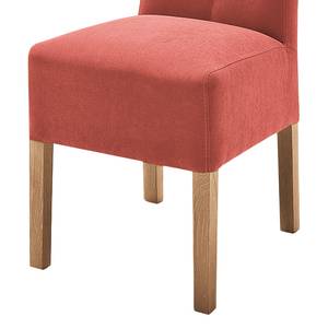 Gestoffeerde stoelen Funny kunstleer - Rood/eikenhout