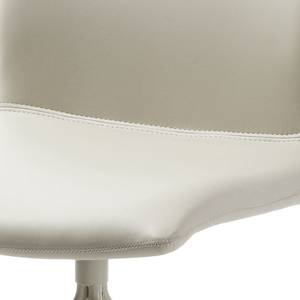 Chaise capitonnée Gibril Imitation cuir / Acier inoxydable - Beige