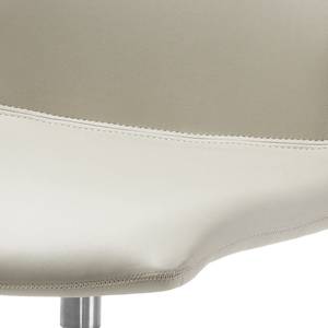 Gestoffeerde stoel Gibril kunstleer/roestvrij staal - Beige/roestvrij staal