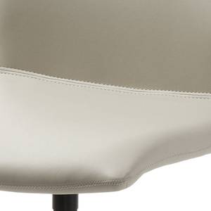 Chaise capitonnée Gibril Imitation cuir / Acier inoxydable - Beige / Noir