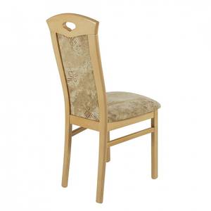 Chaises Grita (lot de 2) Hêtre massif / Tissu beige