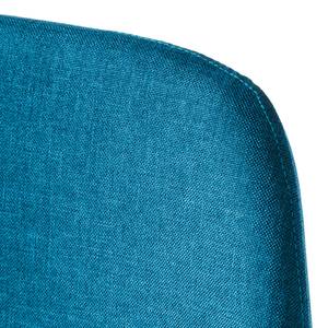 Chaise capitonnée Iskmo III Tissu - Bleu - Lot de 2