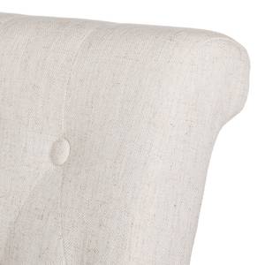 Chaises capitonnées Jeanne (lot de 2) Étoffe lin - Crème