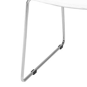 Chaises capitonnées Kacy (lot de 4) Cuir synthétique blanc