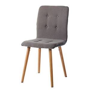 Chaises capitonnées Kaja I (lot de 2) Gris