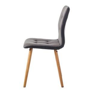 Chaises capitonnées Kaja I (lot de 2) Gris