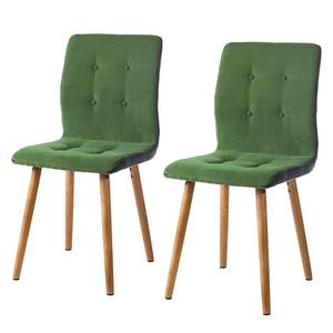 Chaises capitonnées Kaja I (lot de 2) Vert