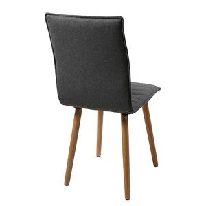 Chaises capitonnées Kean (lot de 2) Feutrage marron foncé - Gris