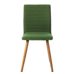 Gestoffeerde stoelen Kean (2-delige set) donkergrijze viltstof - Groen