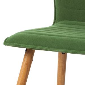 Chaises capitonnées Kean (lot de 2) Feutrage marron foncé - Vert