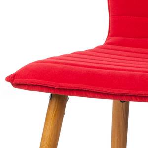 Gestoffeerde stoelen Kean (2-delige set) donkergrijze viltstof - Rood