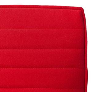 Chaise capitonnée Kean I Tissu / Chêne massif - Rouge - Lot de 2