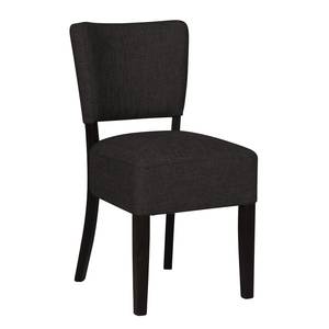 Chaises rembourrées Lana (lot de 2) Tissu - Tissu Suria : Anthracite