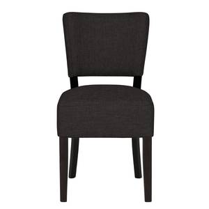 Gestoffeerde stoelen Lana geweven stof - Stof Suria: Antraciet