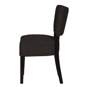 Chaises rembourrées Lana (lot de 2) Tissu - Tissu Suria : Anthracite