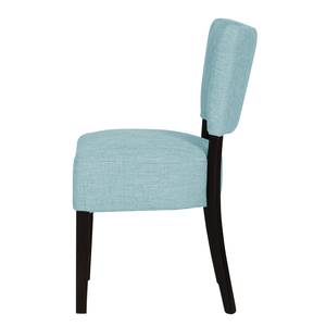 Chaises rembourrées Lana (lot de 2) Tissu - Tissu Suria : Bleu clair