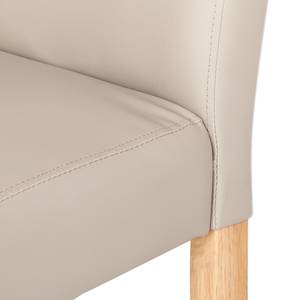 Polsterstuhl Laurel (2er-Set) Kunstleder - Beige