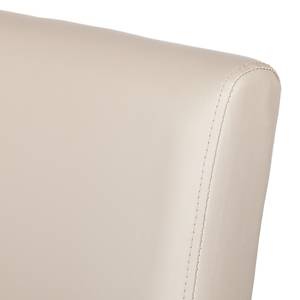 Chaises capitonnées Laurel (lot de 2) Imitation cuir - Beige