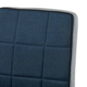 Gestoffeerde stoelen Lenaros geweven stof/chroom - Donkerblauw
