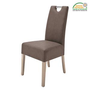 Gestoffeerde stoelen Paki kunstleer - Bruin/ Sonoma eikenhoutkleurig