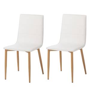Gestoffeerde stoelen Lykkla kunstleer - Wit