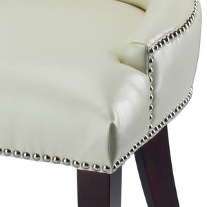 Gestoffeerde stoel Lester kunstleer/massief berkenhout - espressokleurig