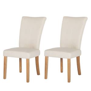 Gestoffeerde stoelen Letters from Julia 2-delige set - beige geweven stof