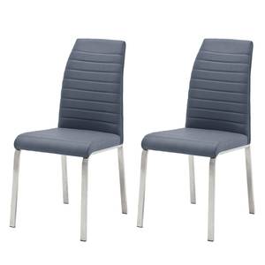 Chaises Levittown (lot de 2) Bleu Gris