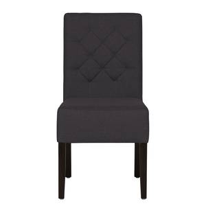 Chaises rembourrées Lilou (lot de 2) Tissu - Tissu Suria : Anthracite