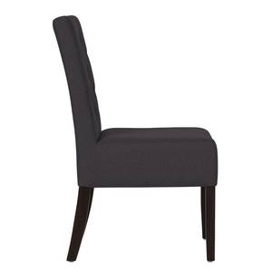 Chaises rembourrées Lilou (lot de 2) Tissu - Tissu Suria : Anthracite