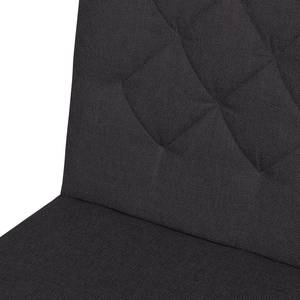 Gestoffeerde stoelen Lilou geweven stof - Stof Suria: Antraciet
