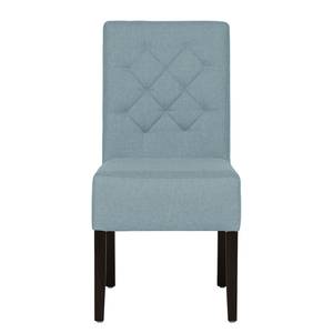 Gestoffeerde stoelen Lilou geweven stof - Stof Suria: Lichtblauw