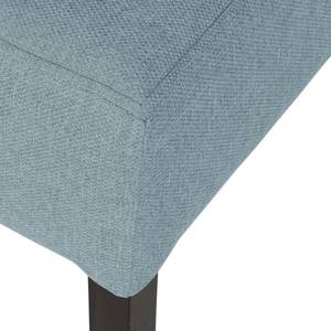 Chaises rembourrées Lilou (lot de 2) Tissu - Tissu Suria : Bleu clair