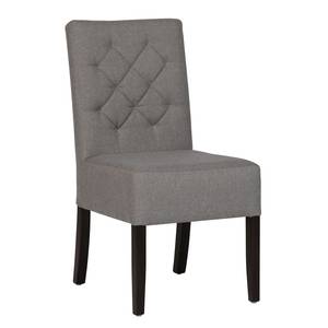 Chaises rembourrées Lilou (lot de 2) Tissu - Tissu Suria : Gris clair