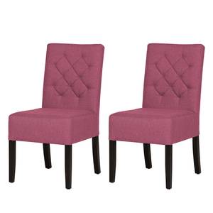 Gestoffeerde stoelen Lilou geweven stof - Stof Suria: Pink