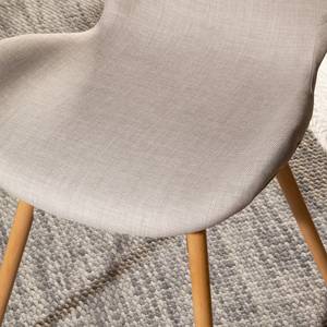 Gestoffeerde stoel Livaras geweven stof/massief beukenhout - 2-delige set