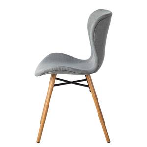 Chaises capitonnées Livaras Tissu / Hêtre massif - Lot de 2