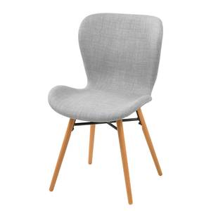 Chaises capitonnées Livaras Tissu / Hêtre massif - Lot de 2