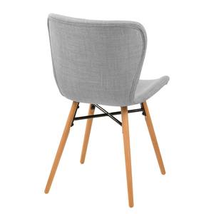 Chaises capitonnées Livaras Tissu / Hêtre massif - Lot de 2