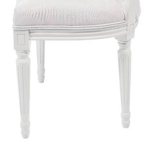 Chaise rembourré Louis White Crocodile Camphrier massif / Imitation cuir - 1 chaise - Sans accoudoirs