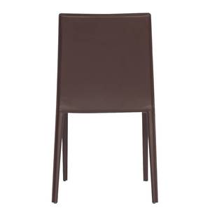 Chaises Lucy (lot de 2) Imitation cuir - Marron foncé