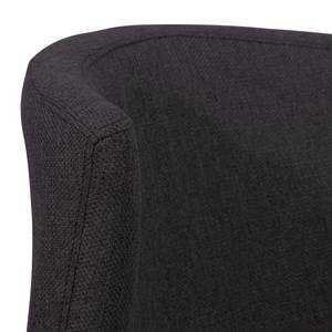 Chaises rembourrées Lydia (lot de 2) Tissu / Hêtre massif - Tissu Suria : Anthracite