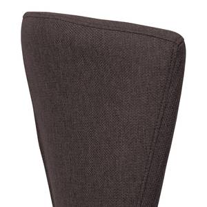 Chaises rembourrées Lydia (lot de 2) Tissu / Hêtre massif - Tissu Suria : Marron foncé