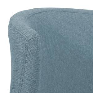 Chaises rembourrées Lydia (lot de 2) Tissu / Hêtre massif - Tissu Suria : Bleu clair